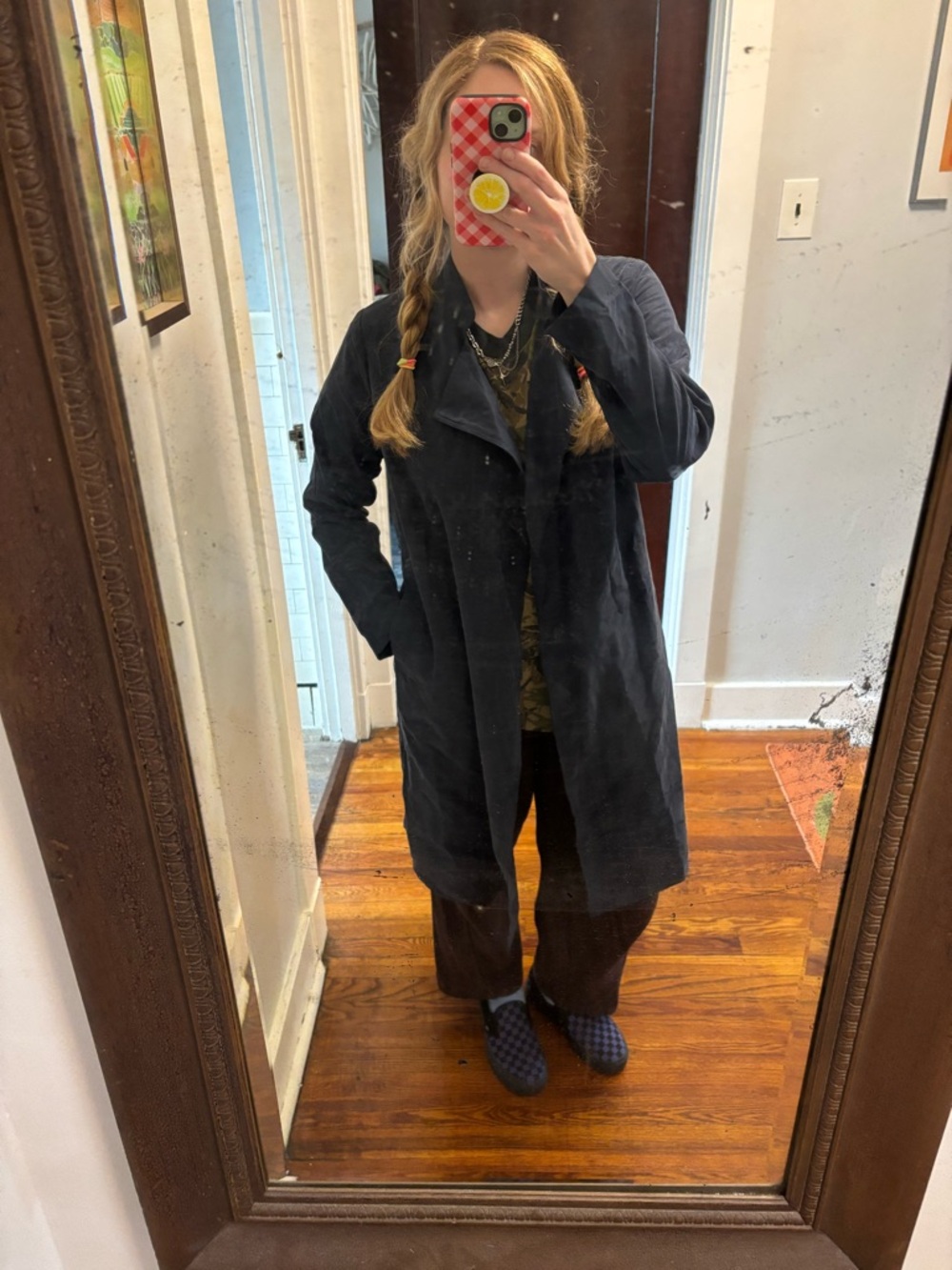American Apparel Navy Trench Coat
